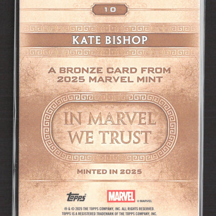 2025 Topps Marvel Mint Kate Bishop Minted #10 Bronze