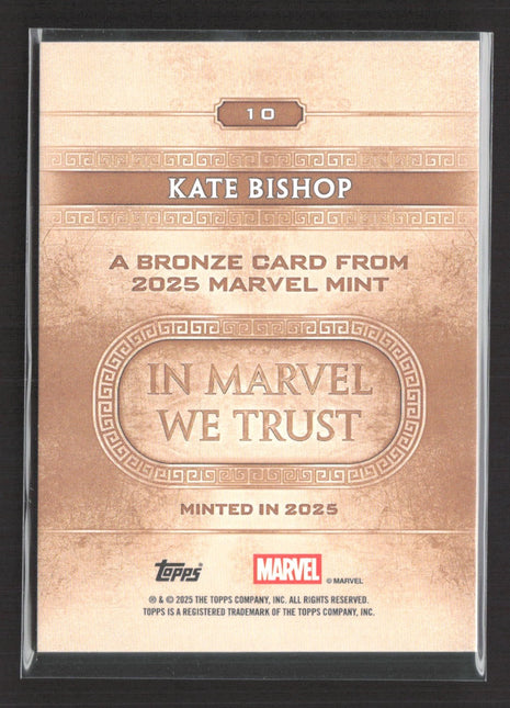 2025 Topps Marvel Mint Kate Bishop Minted #10 Bronze