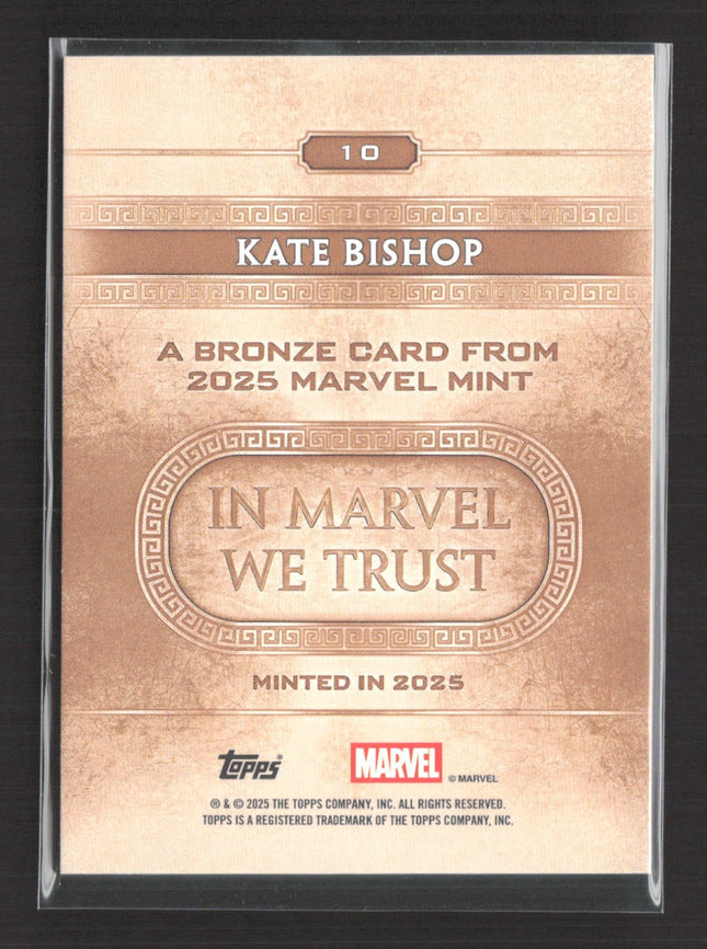 2025 Topps Marvel Mint Kate Bishop Minted #10 Bronze