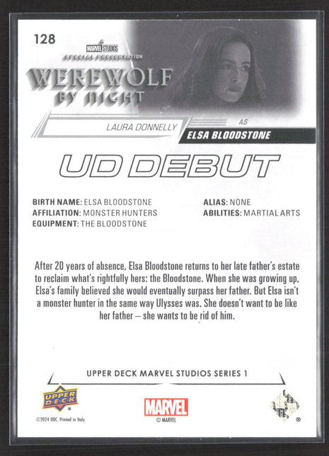 2024 UD Marvel Studios Series 1 Elsa Bloodstone UD Debut Exclusives /100 #128