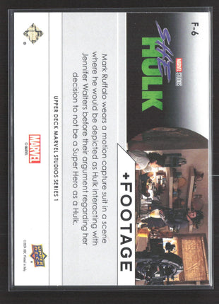 2024 UD Marvel Studio Series 1 Footage Mark Ruffalo /99 #F-6
