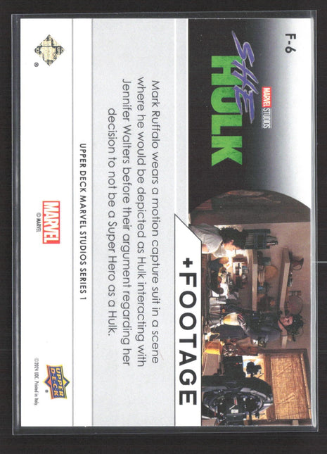 2024 UD Marvel Studio Series 1 Footage Mark Ruffalo /99 #F-6