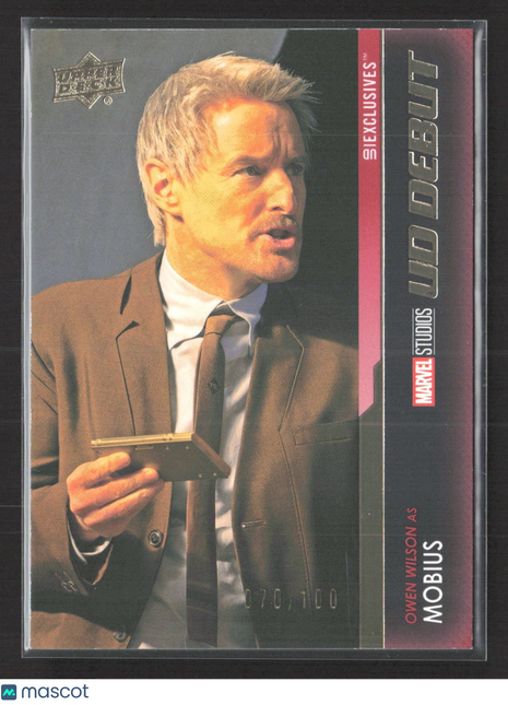 Owen Wilson As Mobius 2024 Upper Deck Marvel Studios Series 1 #109 /100