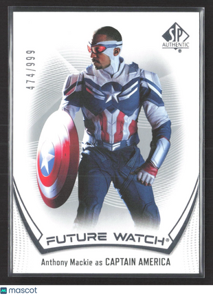 2024 UD Marvel Series 1 Anthony Mackie as Captain America Future Watch /999