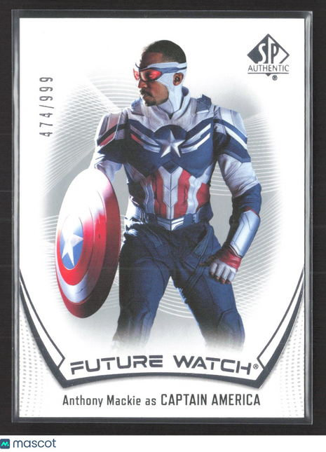 2024 UD Marvel Series 1 Anthony Mackie as Captain America Future Watch /999