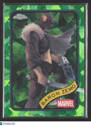 2025 Topps Chrome Marvel Sapphire Baron Zemo Green /99 #125