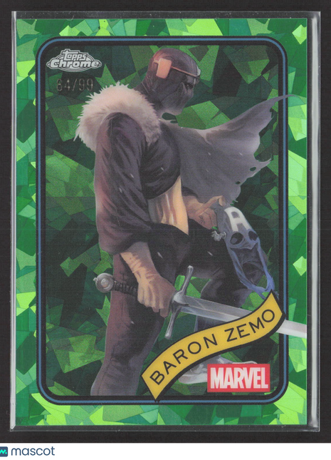 2025 Topps Chrome Marvel Sapphire Baron Zemo Green /99 #125