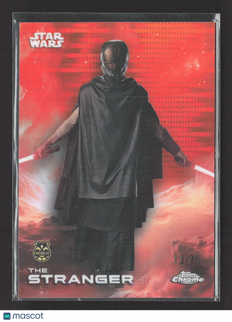 2025 Topps Chrome Star Wars The Stranger Orange Wave /25 #182