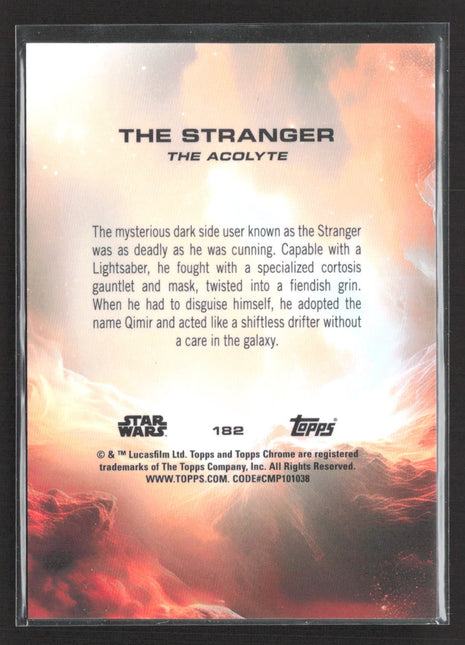 2025 Topps Chrome Star Wars The Stranger Orange Wave /25 #182