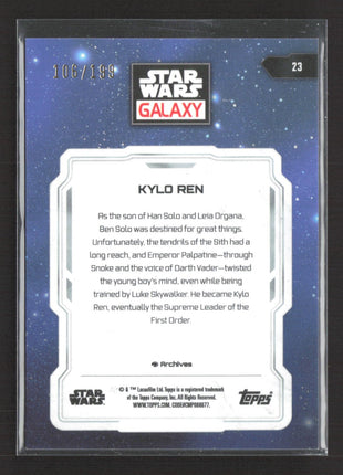 Star Wars Galaxy Chrome Kylo Ren Refractor /199 #23