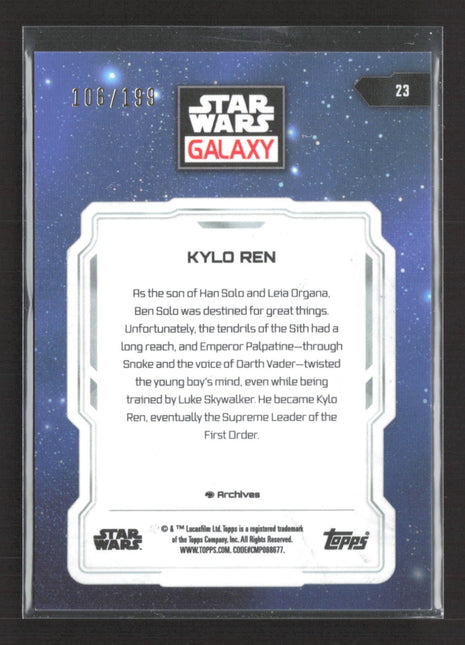 Star Wars Galaxy Chrome Kylo Ren Refractor /199 #23