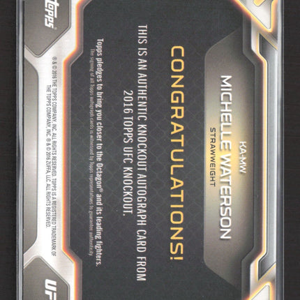 2016 Topps UFC Knockout - Autographs Michelle Waterson #KA-MW /249 Auto