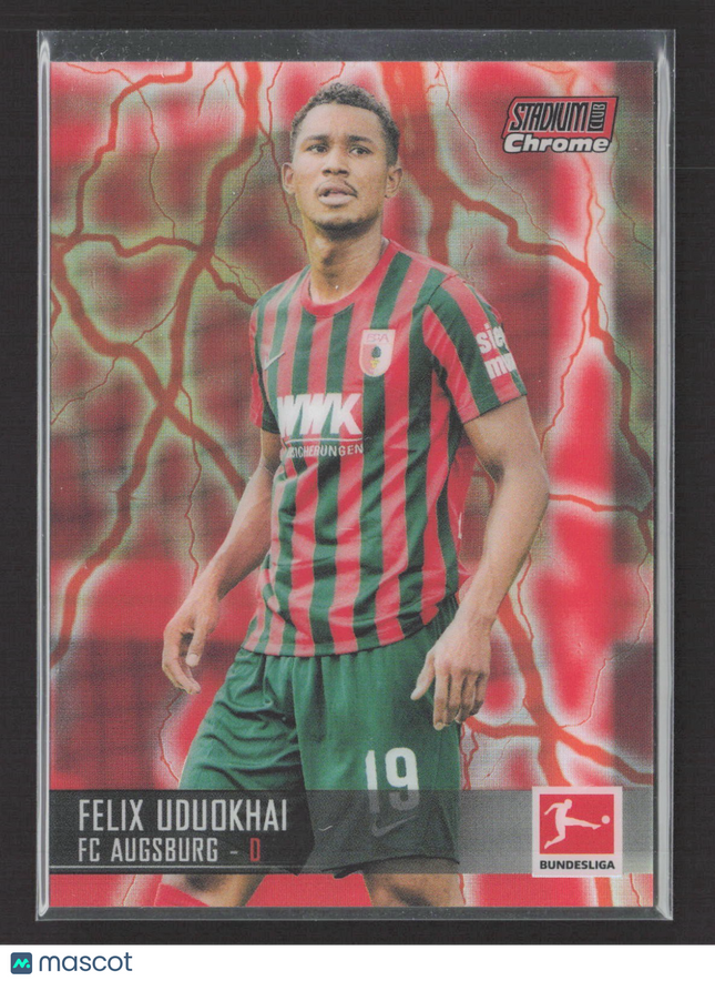 2021-22 Topps Stadium Chrome Felix Uduokhai Red Orange Electric /4 #1