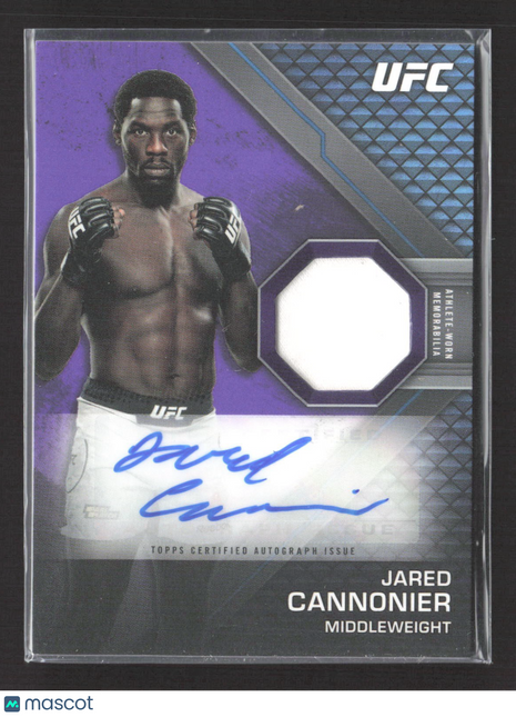 2020 Topps UFC Knockout Auto Relic Jared Cannonier #KAR-JC Purple /25