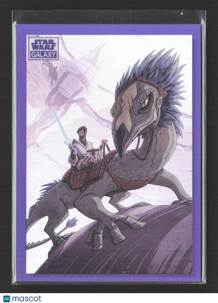 Star Wars Galaxy Chrome Obi Wan Kenobi & Boga Purple Refractor /25 #77