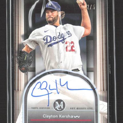 2024 Topps Museum Framed Auto Clayton Kershaw #FMA-CK Black Frame /5 Auto