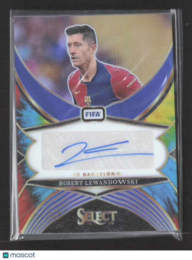 2024-25 Panini Select Fifa Robert Lewandowski #SS-RL Tie-Dye Prizm /25 Auto