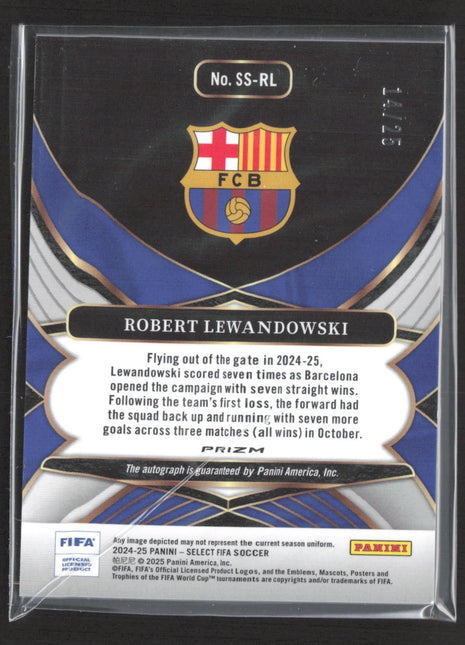 2024-25 Panini Select Fifa Robert Lewandowski #SS-RL Tie-Dye Prizm /25 Auto