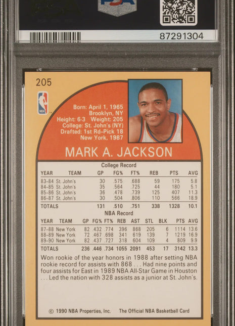 1990 Hoops Mark Jackson #205 PSA 10