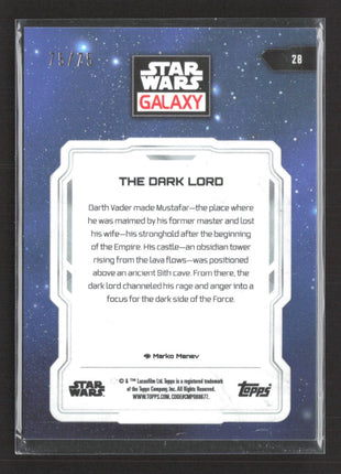 Star Wars Galaxy Chrome The Dark Lord Darth Vader Hyper Refractor /75 #28
