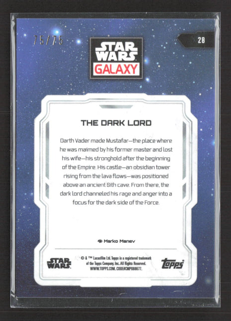 Star Wars Galaxy Chrome The Dark Lord Darth Vader Hyper Refractor /75 #28