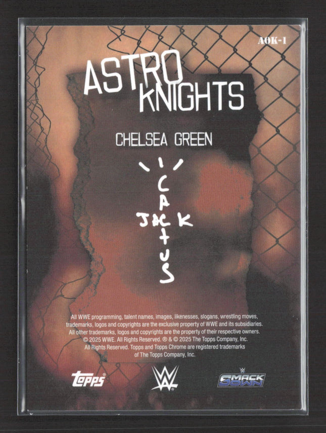 2025 Topps Chrome Cactus Jack Chelsea Green Orange Refractor /25