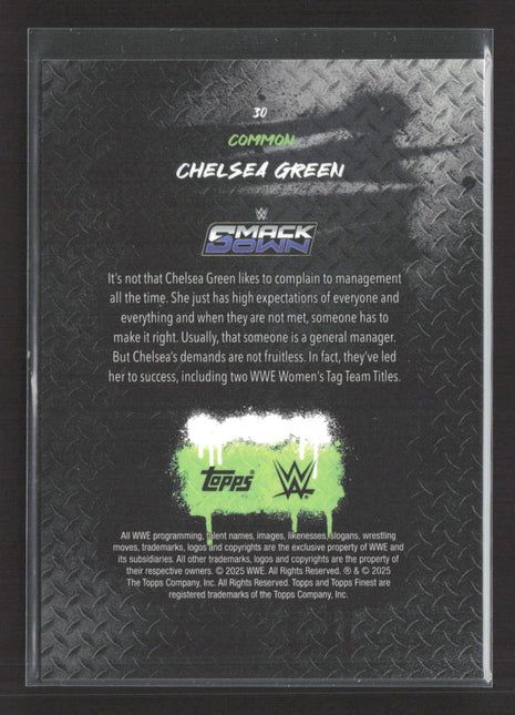 2025 ToppsFinest WWE Jack Chelsea Green Black Red Vapor /25 #30