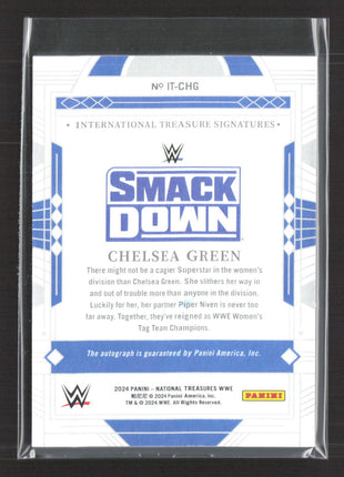 2024 National Treasures WWE Auto Chelsea Green #IT-CHG Holo Silver /25
