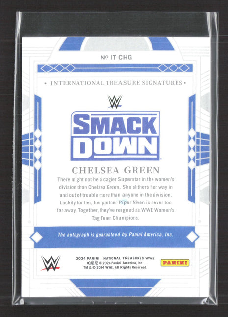 2024 National Treasures WWE Auto Chelsea Green #IT-CHG Holo Silver /25