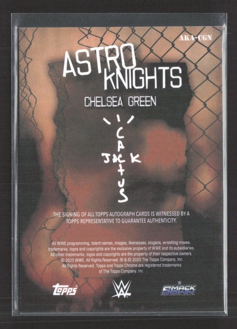 2025 Topps Chrome Cactus Jack Chelsea Green Astro Knights Auto /25 #AKA-CGN