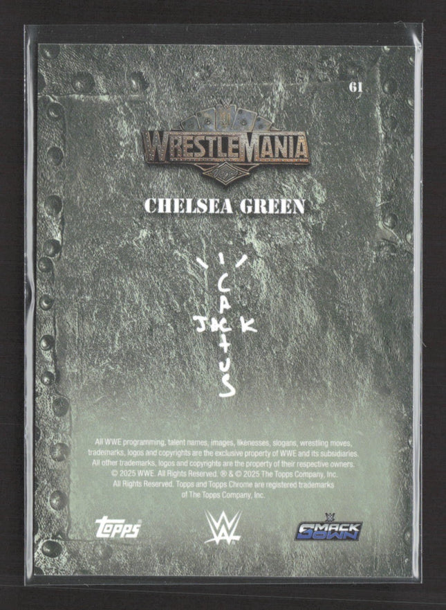 2025 Topps Chrome Cactus Jack Chelsea Green Orange Wave /25 #61