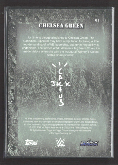 2025 Topps Chrome WWE Cactus Jack Chelsea Green #61 BLue Lava /125