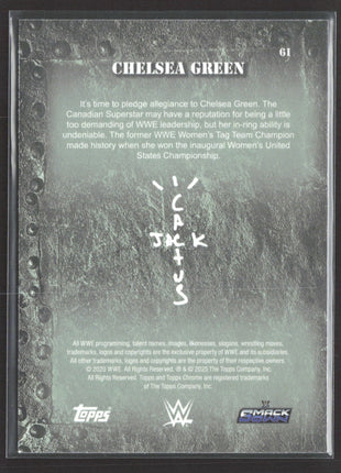 2025 Topps Chrome WWE Cactus Jack Chelsea Green #61 Blue Shimmer /199