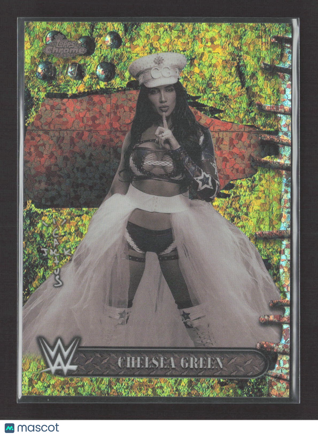 2025 Topps Chrome WWE Cactus Jack Chelsea Green #61 Yellow Mini Diamond /75