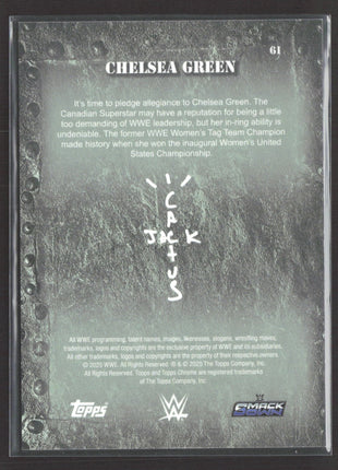 2025 Topps Chrome WWE Cactus Jack Chelsea Green #61 Yellow Mini Diamond /75