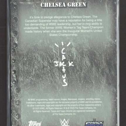 2025 Topps Chrome WWE Cactus Jack Chelsea Green #61 Yellow Mini Diamond /75