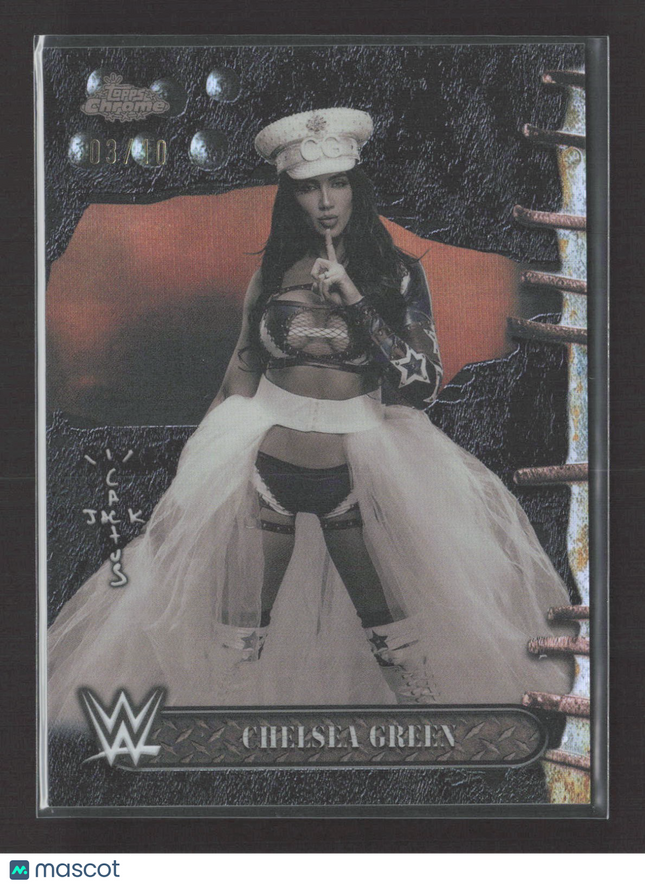 2025 Topps Chrome WWE Cactus Jack Chelsea Green #61 Black Refractor /10