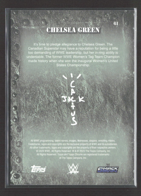 2025 Topps Chrome WWE Cactus Jack Chelsea Green #61 Orange Refractor /25