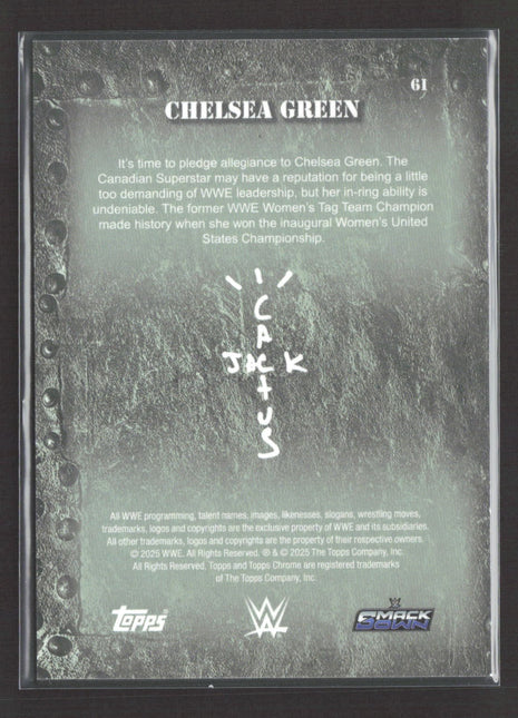 2025 Topps Chrome WWE Cactus Jack Chelsea Green #61 Gold Refractor /50