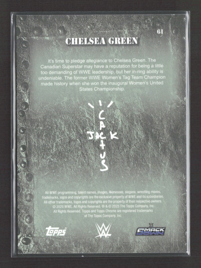 2025 Topps Chrome WWE Cactus Jack Chelsea Green #61 Gold Refractor /50