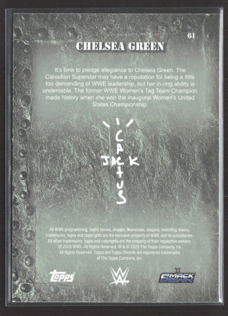 2025 Topps Chrome WWE Cactus Jack Chelsea Green #61 Purple /250