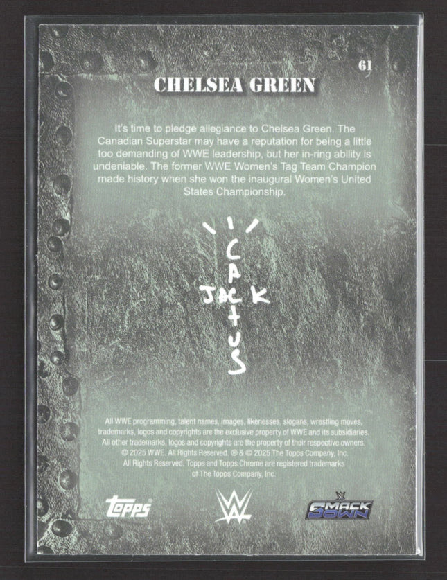 2025 Topps Chrome WWE Cactus Jack Chelsea Green #61 Purple /250