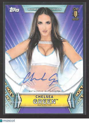 2019 Topps WWE Women's Division Chelsea Green 1st NXT Auto Purple /99 #A-CG