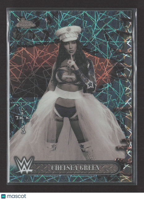 2025 Topps Chrome WWE Cactus Jack Chelsea Green #61 Aqua Lazer /175