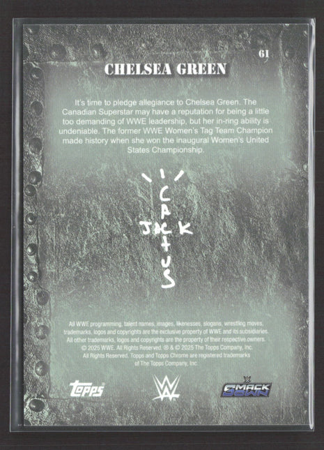 2025 Topps Chrome WWE Cactus Jack Chelsea Green #61 Green /99