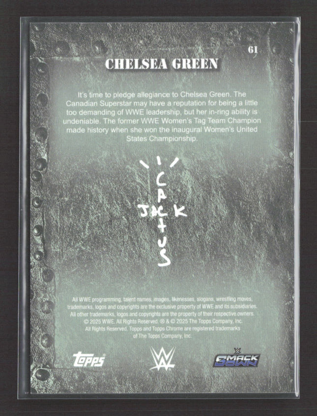 2025 Topps Chrome WWE Cactus Jack Chelsea Green #61 Green /99