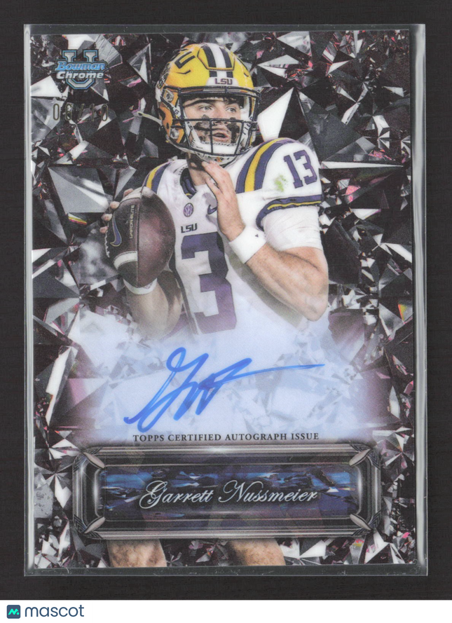 2025 Bowman U Chrome Sapphire Selections Garrett Nussmeier Black Auto /10