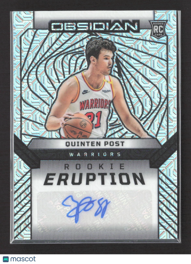 2024-25 Panini Obsidian Quinten Post Rookie Eruption Vibrant Mojo Auto 1/1