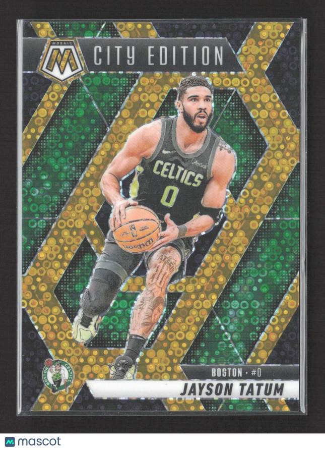 2024-25 Panini Mosaic Fast Break Jayson Tatum Black Gold Disco /3 #287
