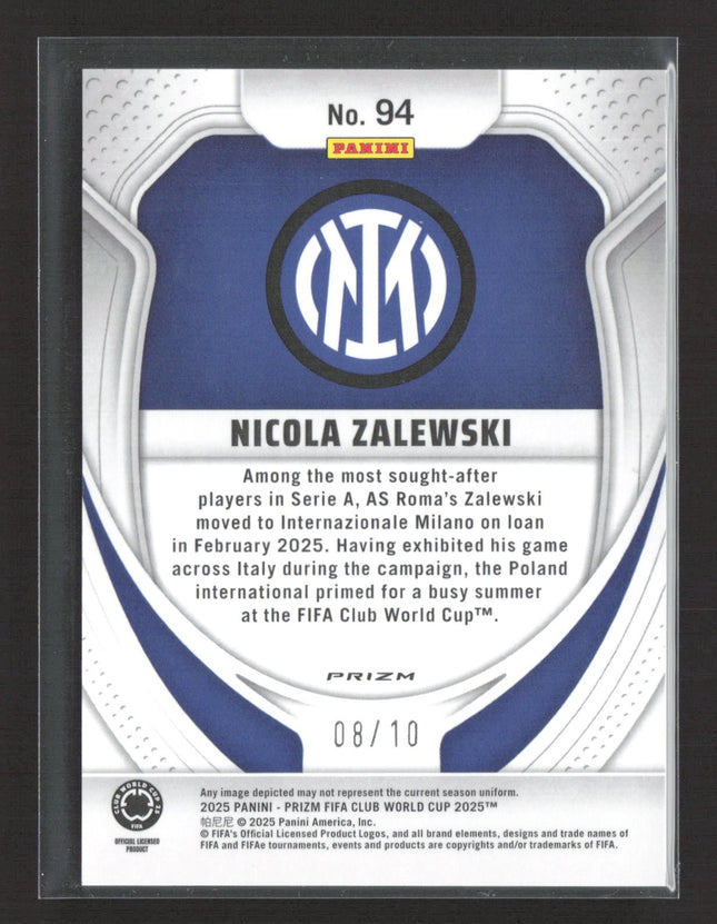 2025 Panini Prizm FIFA Nicola Zalewski Gold Pulsar /10 #94